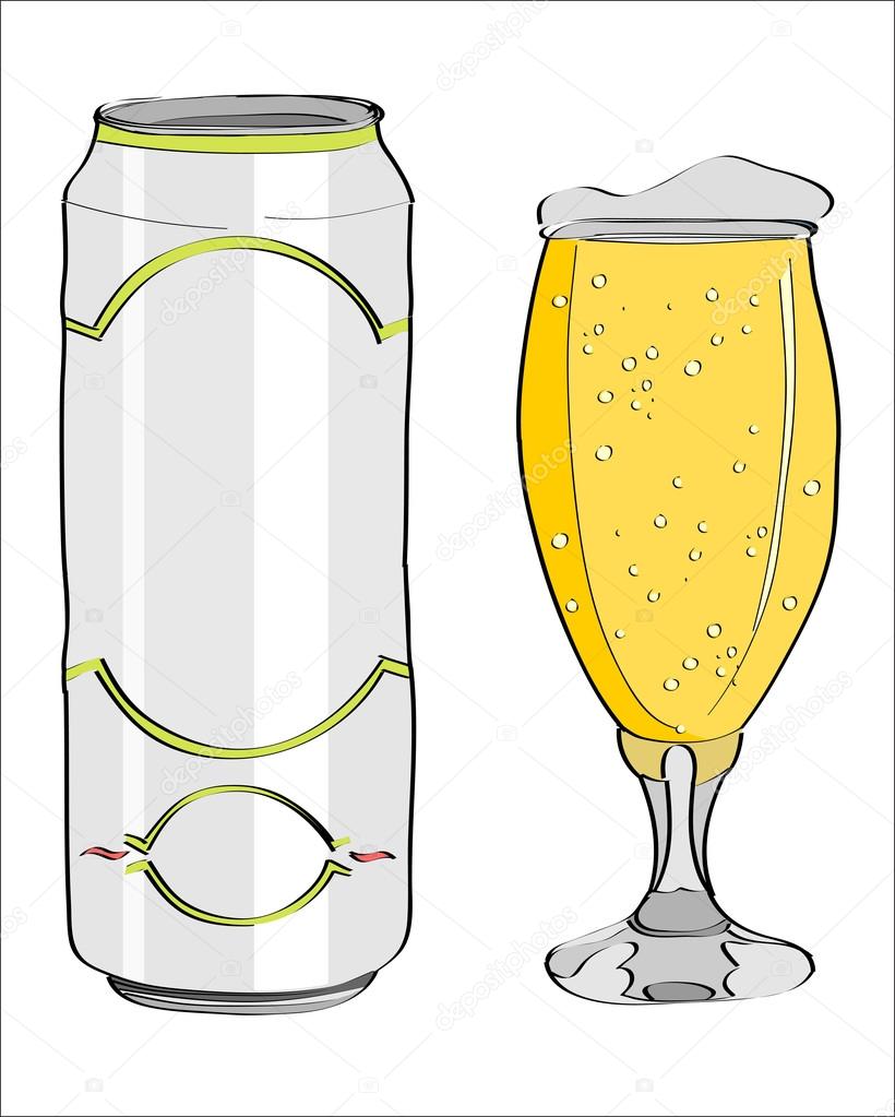 Vettoriale stockLattina e bicchiere di birra di ©mitay20 #97612456, image size:820x1023