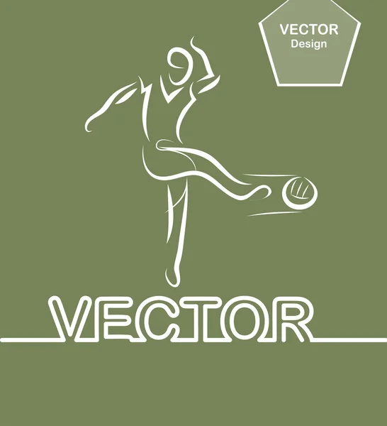 Ícones do logotipo do futebol — Vetor de Stock