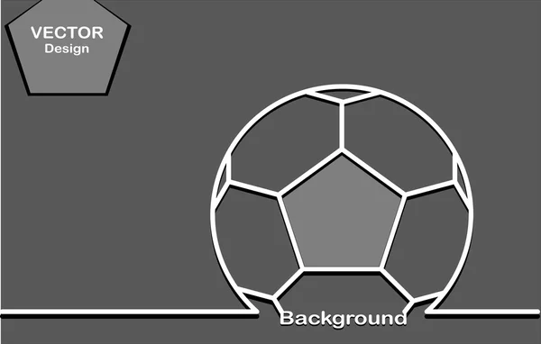 Silhouette ballon de football — Image vectorielle