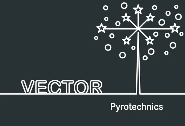 Illustration de la conception pyrotechnique — Image vectorielle