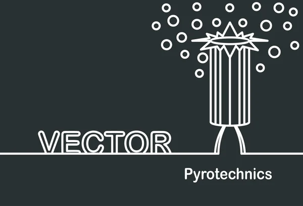 Illustration de la conception pyrotechnique — Image vectorielle