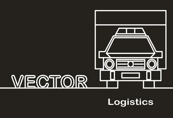 Illustration of logistics design — Stock Vector