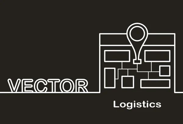 Desenho logístico ilustração — Vetor de Stock