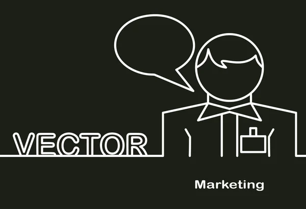 Icono de marketing ilustración — Vector de stock