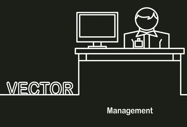 Symbole aus Wirtschaft und Management — Stockvektor