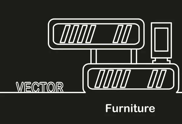 Furniture icon,line design — Stock Vector