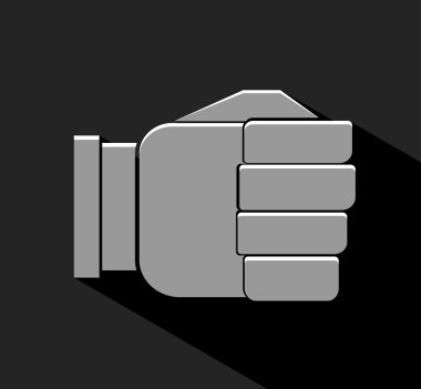 insan sıkıştırılmış el simgesi