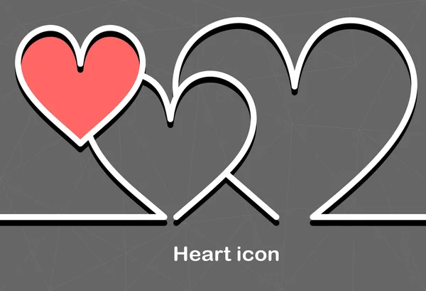 Hearts thin line style — Stock Vector