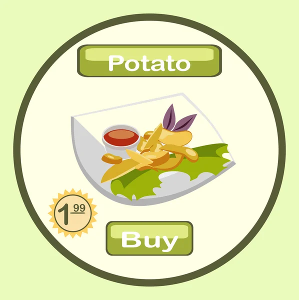 Potatis pris ikonen — Stock vektor