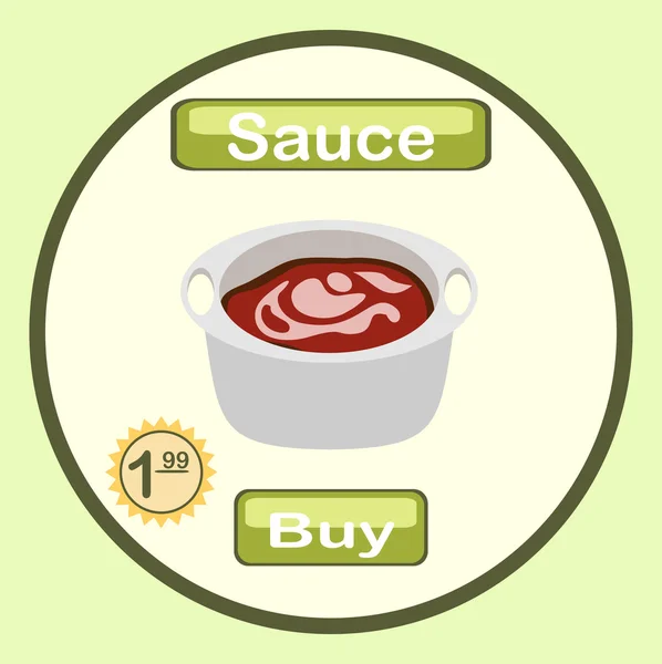 Icône prix sauce — Image vectorielle