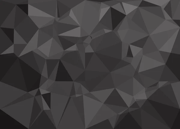 Černé pozadí abstraktní polygonální — Stockový vektor
