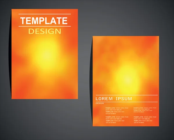 Suddig orange banners för webbdesign. — Stock vektor
