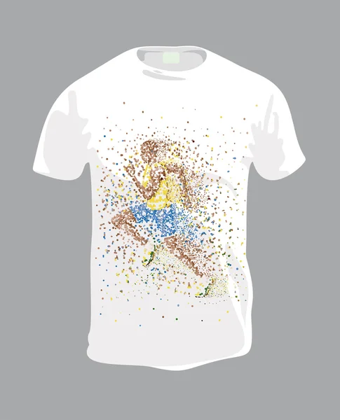 Modèle de T-shirt masculin avec une impression — Image vectorielle