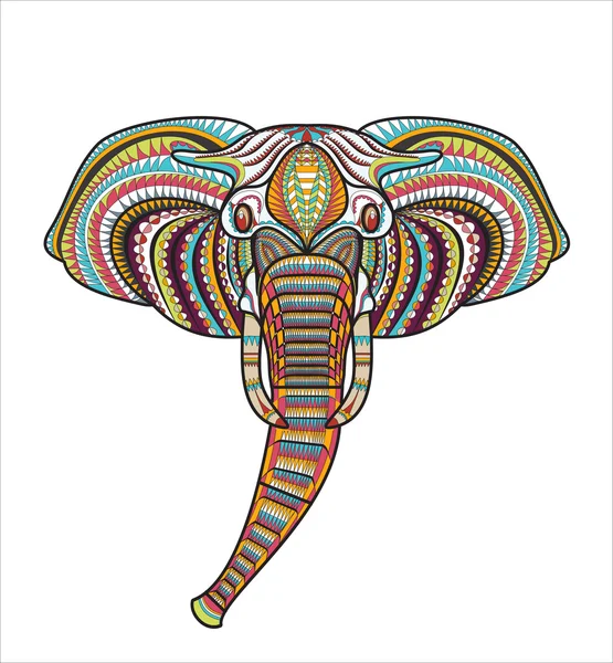 Cabeza modelada de elefante — Vector de stock