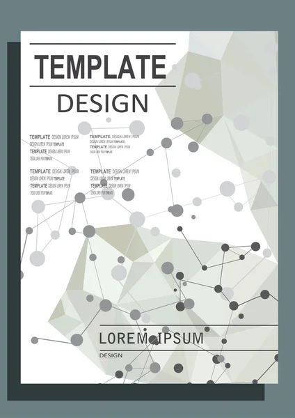 Abstract molecule design  template layout — Stock Vector