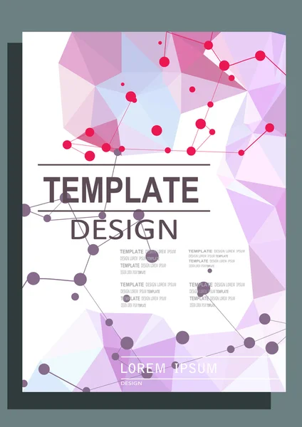 Abstract molecule design  template layout — Stock Vector