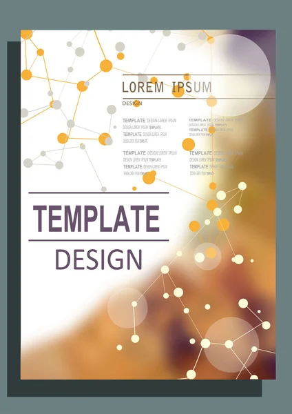 Abstract molecule design  template layout — Stock Vector