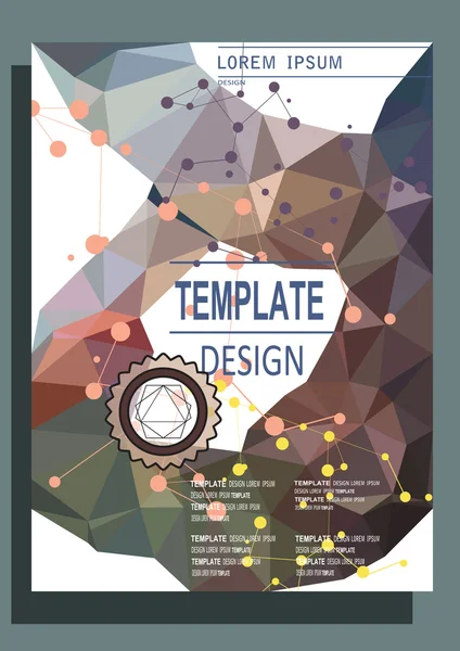 Abstract molecule design  template layout — Stock Vector