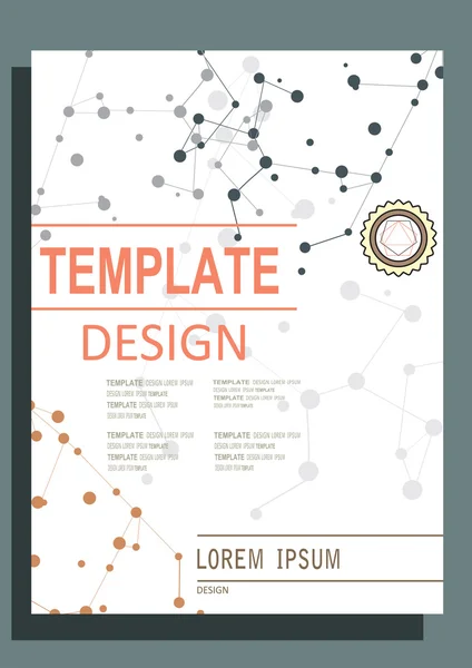 Abstract molecule design  template layout — Stock Vector