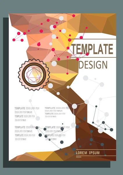 Abstracte molecuul design sjabloon lay-out — Stockvector