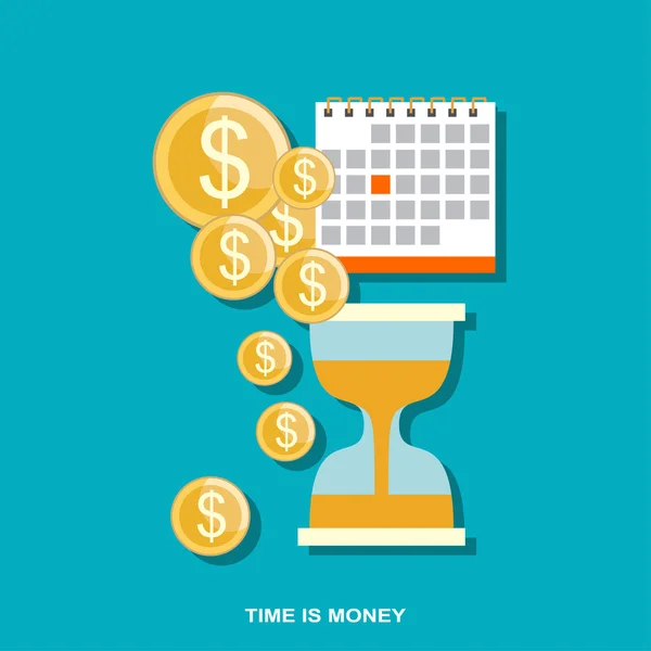 Time is money business concept — Stock Vector