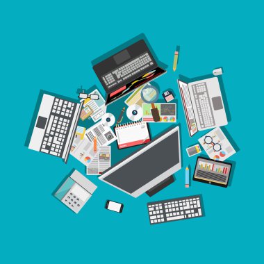 concept for business analysis and planning icons