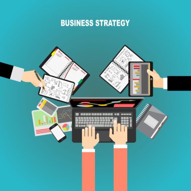İş stratejisi için düz tasarım