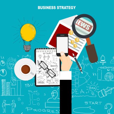 İş stratejisi için düz tasarım kavramları