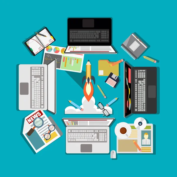 concept for business analysis and planning icons