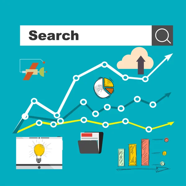 Illustratie voor search engine optimization — Stockvector