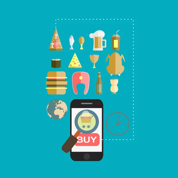 Online shopping concept. — Stock Vector