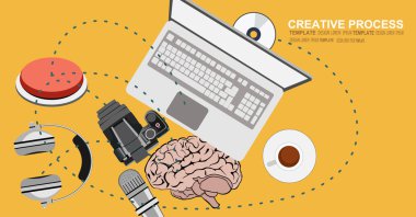 İş için düz tasarım