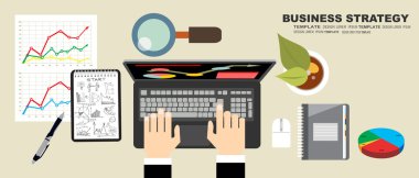 İş için düz tasarım