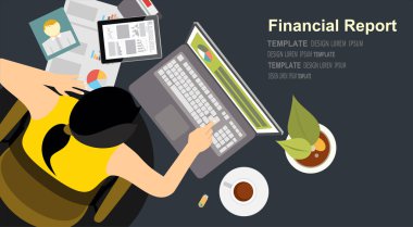 İş için düz tasarım