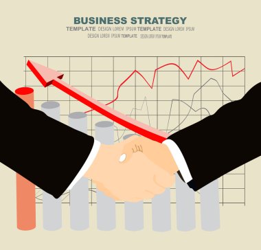 İş stratejisi için düz tasarım
