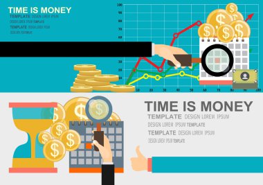 İş için düz tasarım kavramları