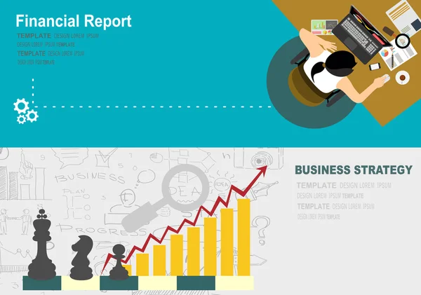 Концепции плоского дизайна для бизнеса — стоковый вектор