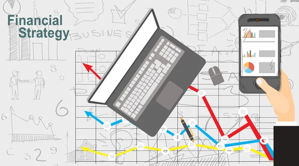 Design plano para negócios — Vetor de Stock