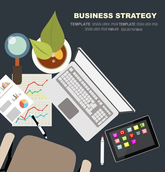 Design plano para negócios — Vetor de Stock