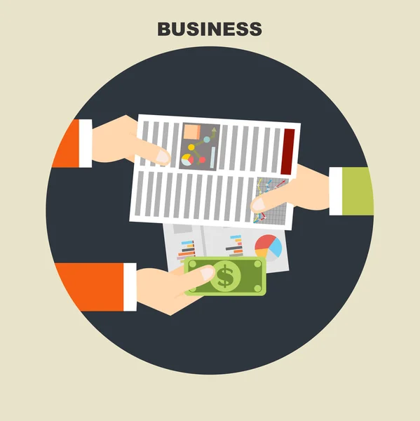 Illustrazione di business design piatto . — Vettoriale Stock