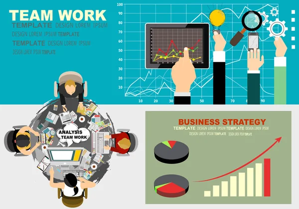 Conceptos de diseño plano para empresas — Vector de stock