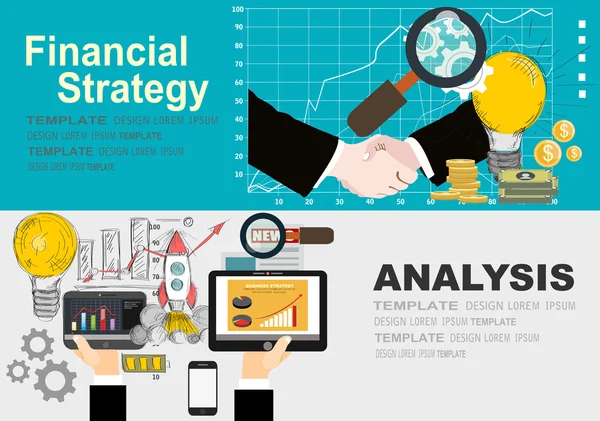 Плоский дизайн для бизнеса — стоковый вектор