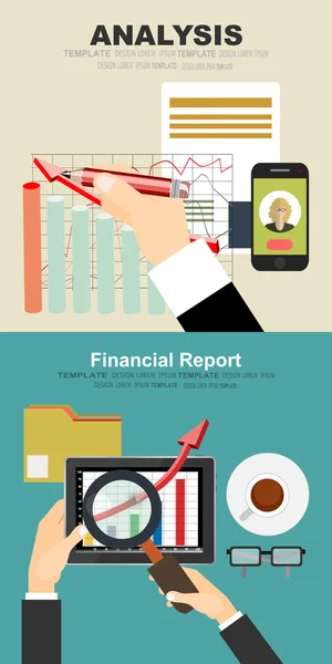 Концепции плоского дизайна для бизнеса — стоковый вектор
