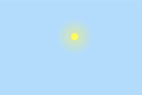 Маленькое желтое солнце в ясном голубом небе — стоковое фото