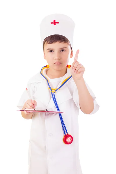 Boy playing doctor — Stock Photo, Image