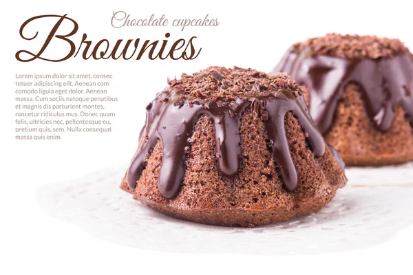 Σοκολάτα Brownies Muffins — Φωτογραφία Αρχείου