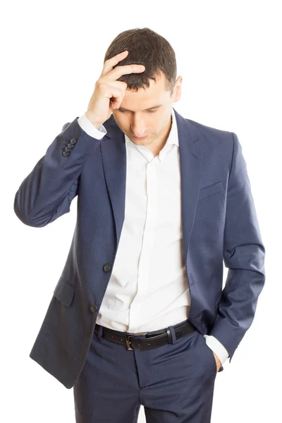 Frustrated businessman thinking — Stock Photo, Image