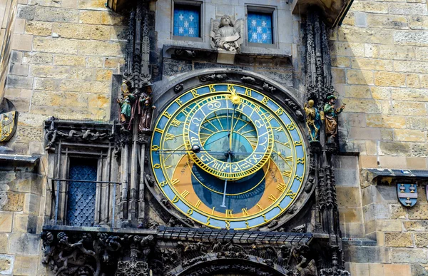 Detail van de astronomische klok Praag — Stockfoto