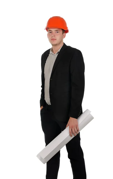 Confident serious young architect or engineer — Stock Photo, Image