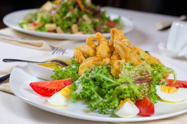 Delicious fried calamari appetizer — Stock Photo, Image